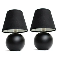 Simple Designs Mini Ceramic Globe Table Lamp