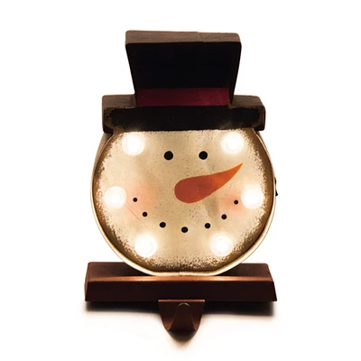 Glitzhome® 7.5" Marquee LED Snowman Stocking Holder