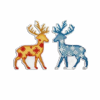 MP Studia Northern Deer Plastic Canvas Counted Cross Stitch Kit