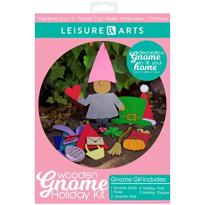 Leisure Arts® Wooden Gnome Girl Holiday Kit