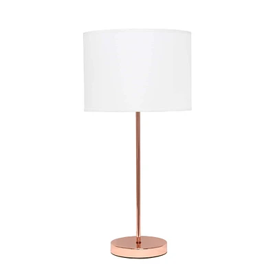 Simple Designs 23" White Fabric Shade Lamp