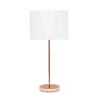 Simple Designs 23" White Fabric Shade Lamp