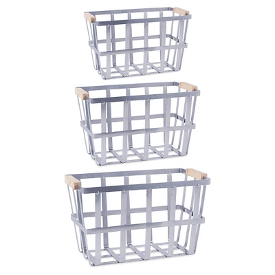 DII® Galvanized Metal Urban Modern Basket Set