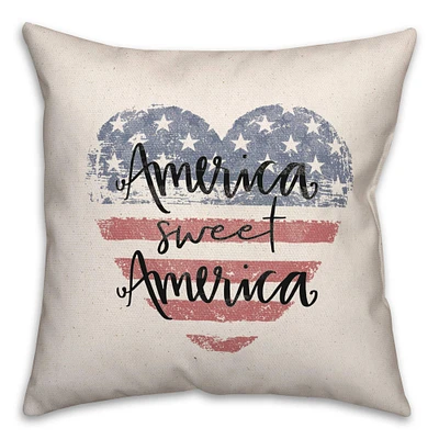 America Sweet America Throw Pillow