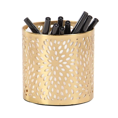 4" Gold Iron Glam Pencil Holder