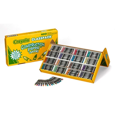 Crayola® Construction Paper™ Crayon Classpack®, Regular Size Crayons, 400ct.