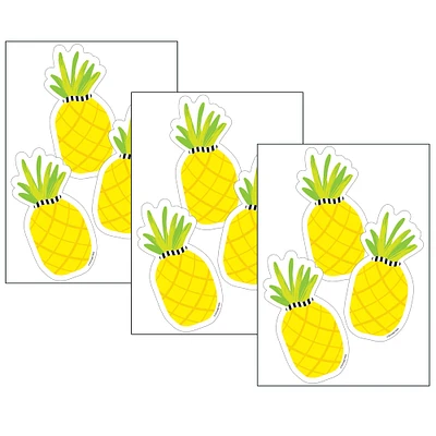 Schoolgirl Style™ Simply Stylish Tropical Pineapple Cut-Outs, 3 Packs of 36