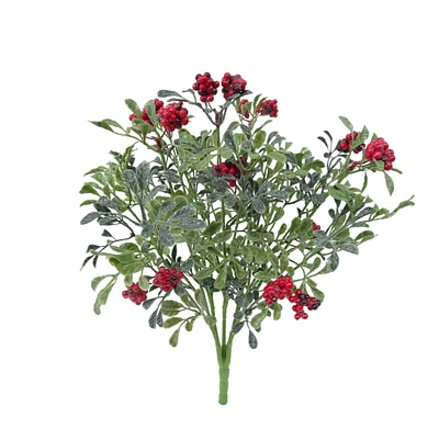 18" Mistletoe & Red Berry Bush by Ashland®