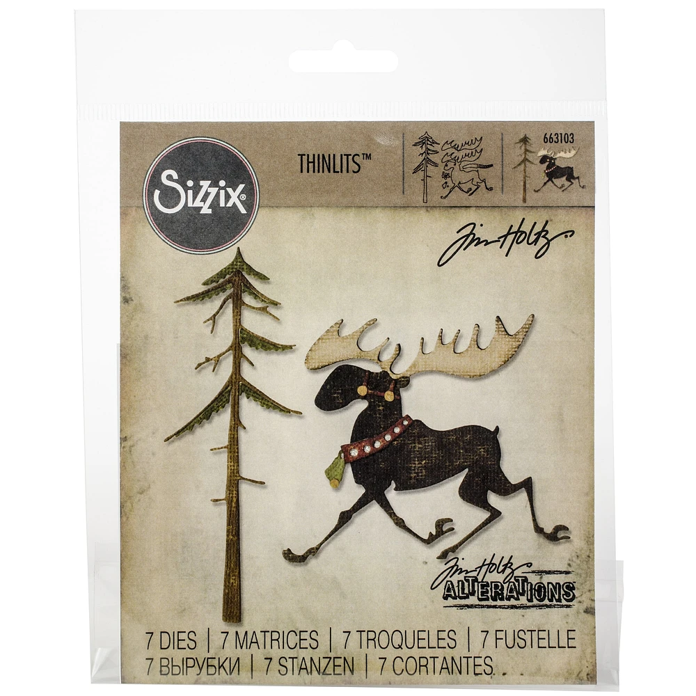 Sizzix® Thinlits® Merry Moose Die Set by Tim Holtz®