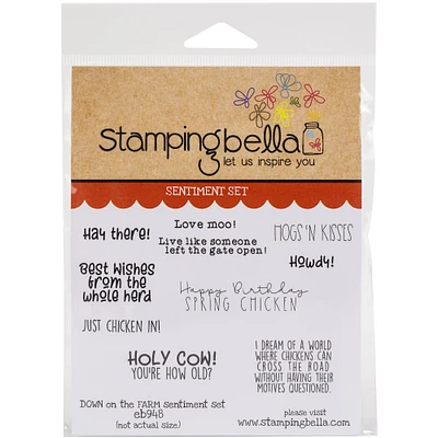 Stamping Bella Down On The Farm Sentiments Cling Stamps