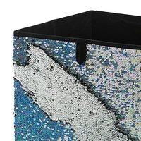 Organize It All Silver Reversible Sequin Storage Cube