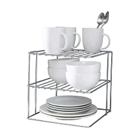 Organize It All Chrome Jumbo 3 Tier Corner Helper Shelf