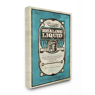 Stupell Industries Healing Liquid Coffee Vintage Comic Book Wall Canvas