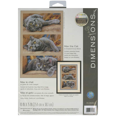 Dimensions® Max The Cat Counted Cross Stitch Kit