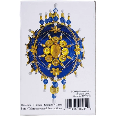 Design Works™ Midnight Glow Satin Ball Beaded Ornament Kit