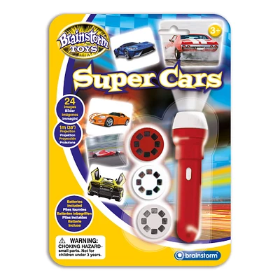 Brainstorm Toys Super Cars Flashlight & Projector With 24 Car Images