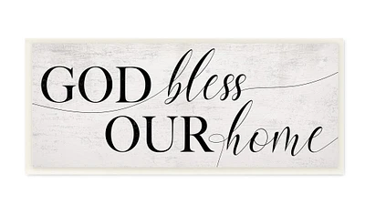 Stupell Industries God Bless Our Home Wooden Wall Plaque