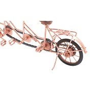 21" Pink Mango Wood Vintage Bicycle Sculpture