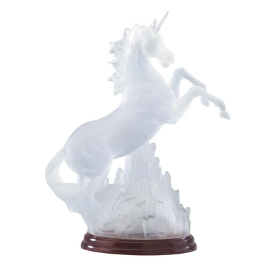 Rainbow Light-Up Frosted Unicorn Figurine 7.25" x 4.75" x 10"