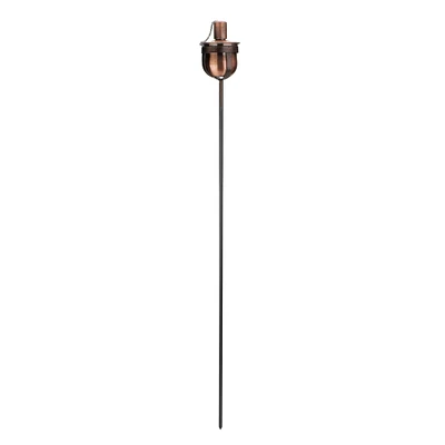 30" Brushed Copper Mini Oil Lamp Patio Torch