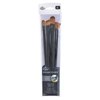 Royal & Langnickel® Essentials™ Acrylic Gold Taklon 5 Piece Brush Set