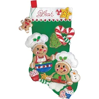 Design Works™ Gingerbread Bakers Felt Stocking Applique Kit