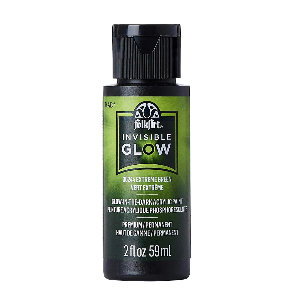 12 Pack: FolkArt® Invisible Glow in the Dark Acrylic Paint