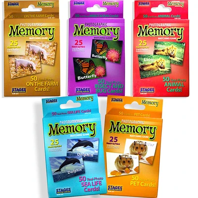 Stages® Photographic Memory Matching Animals Game Set