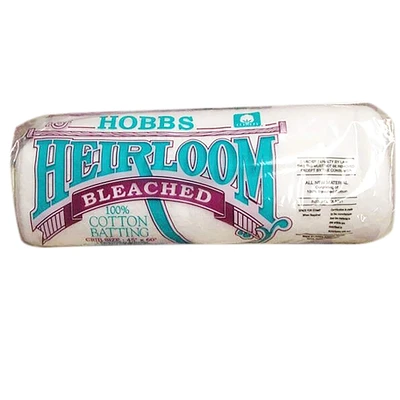 Hobbs Heirloom® Bleached 100% Cotton Batting, 45" x 60"