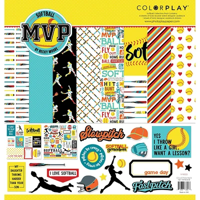 ColorPlay MVP Softball Collection Pack, 12" x 12"