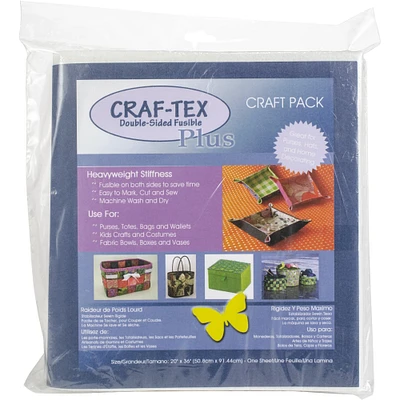 Bosal Craf-Tex Plus Double-Sided Fusible Foam Craft Pack, 20" x 36"