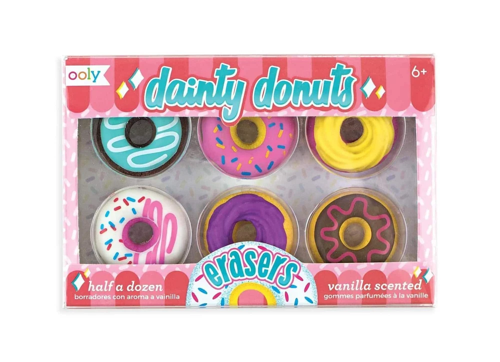 OOLY Dainty Donuts Scented Eraser Set