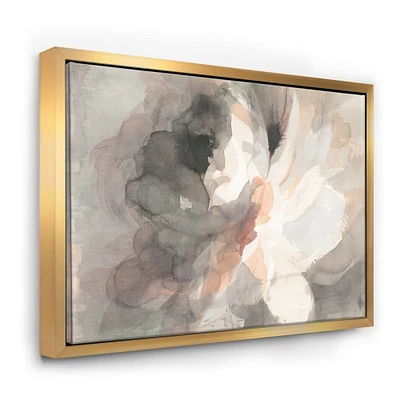 Designart - Abstract Peony Grey