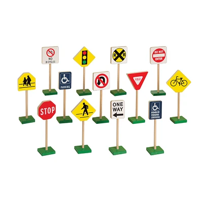 Guidecraft® 7" Block Play Traffic Signs