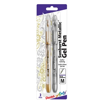 Pentel® Sunburst Metallic™ 0.8mm Gel Pens 2 Set
