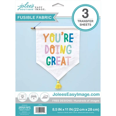6 Packs: ct. ( total) Jolee's Boutique® Easy Image® Fusible Cotton Fabric Transfer Sheets