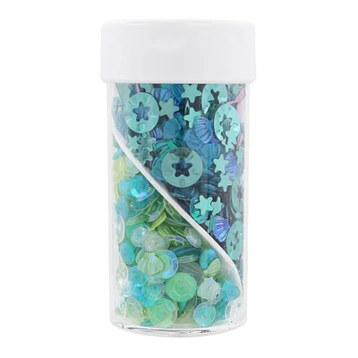 12 Pack: Mermaid Wishes Shaped Glitter Swirl Jar by Creatology™