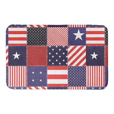 Stars & Stripes Quilt Pattern Bath Mat