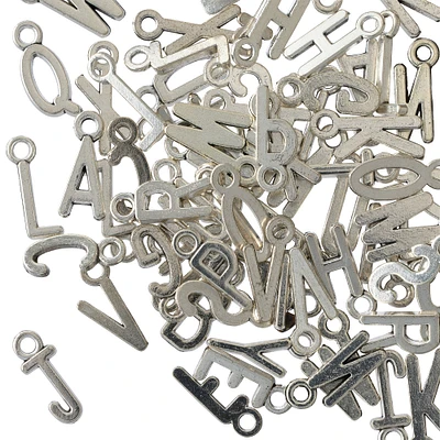 12 Pack: Metal Letter Charms by Bead Landing™