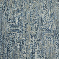 Blue Wool Modern Hand Hooked Rug, 5ft. x 8ft.