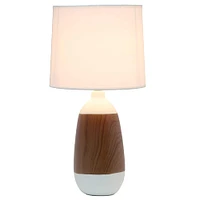 Simple Designs Ceramic Oblong Table Lamp