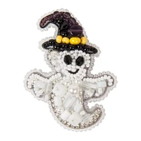 Crystal Art Beadwork Kit For Creating Broоch Ghost