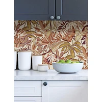 Caroline et Bettina Amber Feuilles Peel & Stick Wallpaper