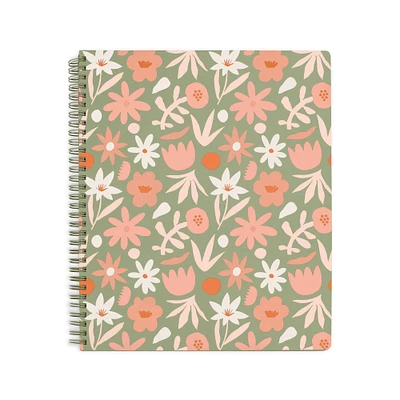 Steel Mill & Co.® Cutout Floral Green Large Notebook