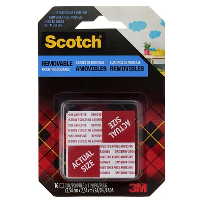 12 Packs: 16 ct. (192 total) Scotch® Removable Mounting Tape Squares