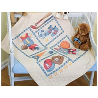 Dimensions® Little Sports Quilt Stamped Cross Stitch Kit