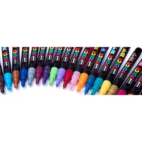 Uni Posca PC-3M 16 Color Fine Tip Paint Marker Set