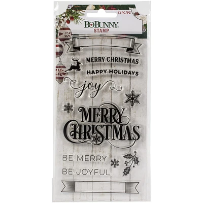 BoBunny® Joyful Christmas Clear Stamp Set