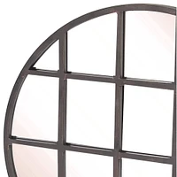 CosmoLiving by Cosmopolitan 36" Black Industrial Metal Wall Mirror