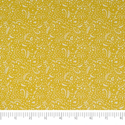 SINGER Christmas Yellow Burst Cotton Fabric